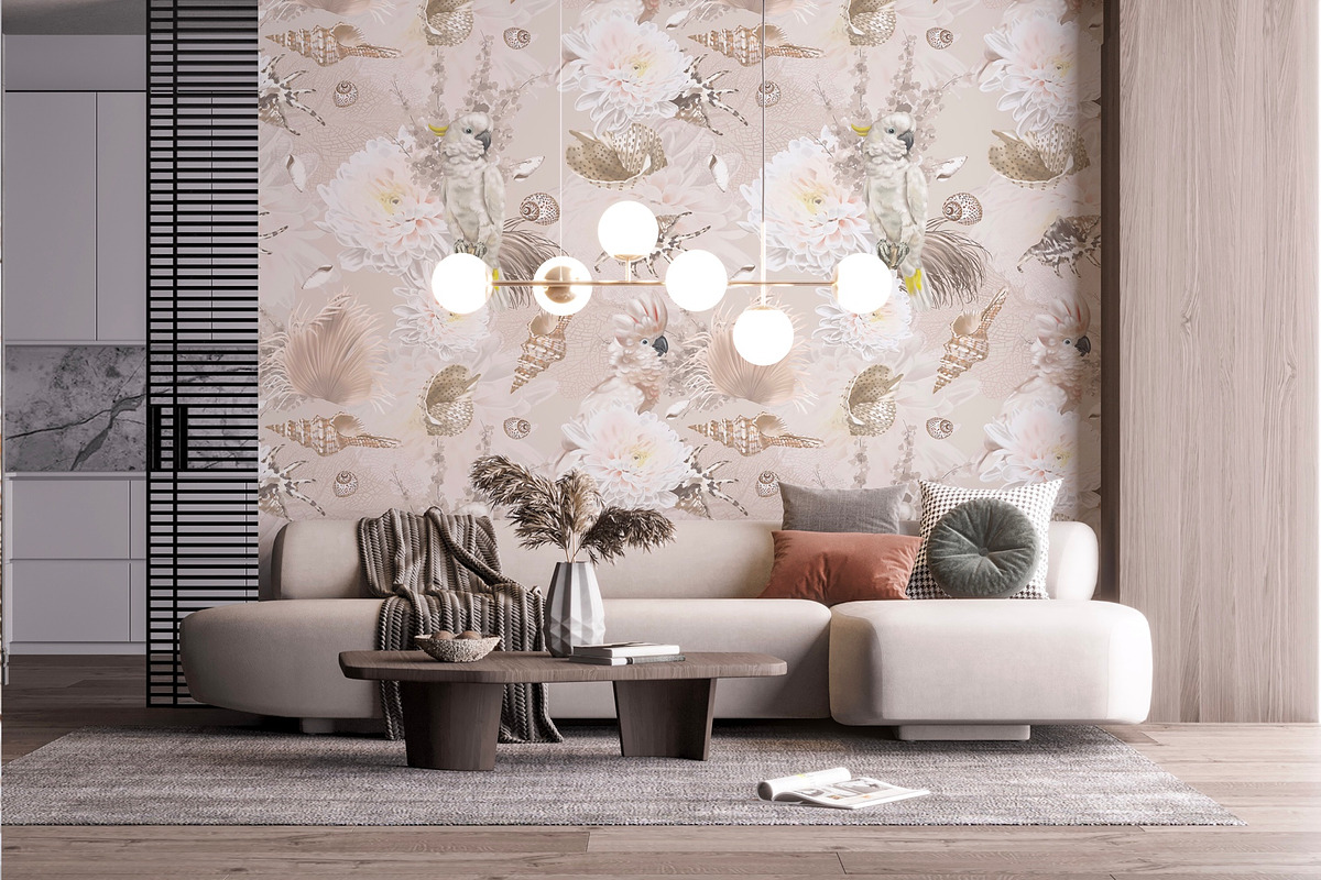 Elegant Parrot - wallpaper pattern, a Pattern Graphic by NNclipart (Photo 8 of 10)