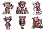 Christmas Nurse Teddy Bear Clipart, an Illustration by Daily.Designs (Thumbnail 4 of 5)