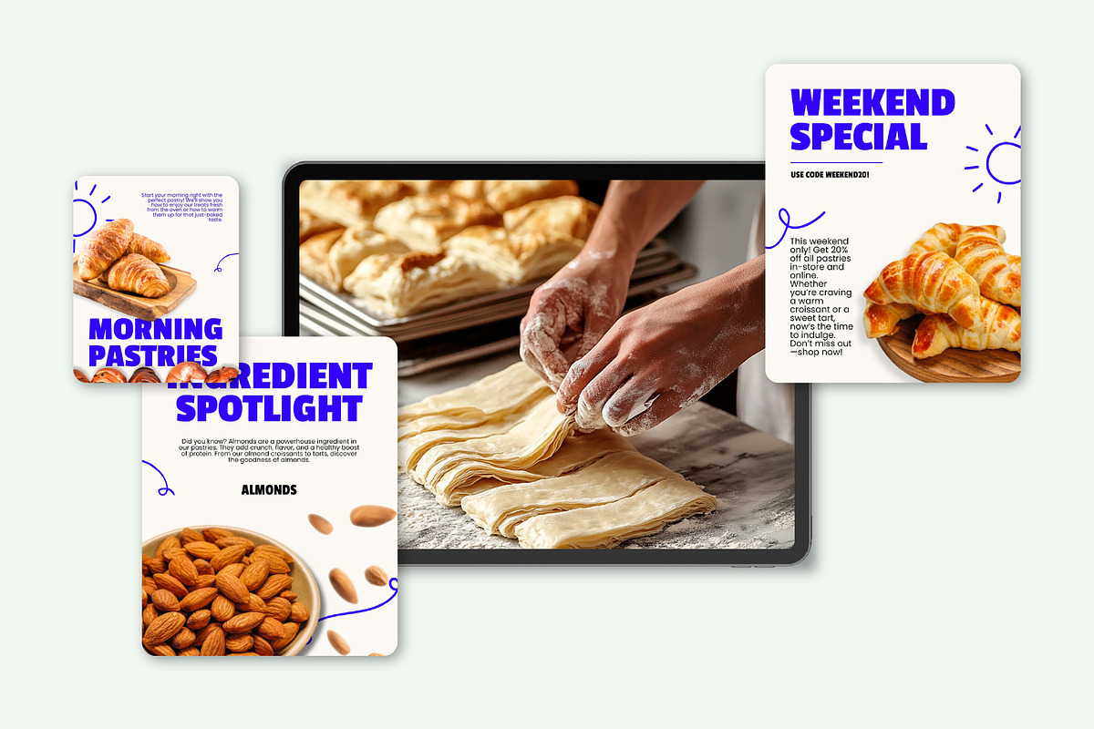Canva Pastry Instagram Kit Template, a Design Template by SecondBrain Store (Photo 7 of 10)
