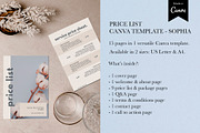 Price List Canva Template | SOPHIA, a Brochure Template by Studio Next (Thumbnail 2 of 8)