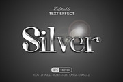 Silver Editable Text Effect Style, an Action Add-On by Mockmenot (Thumbnail 1 of 3)