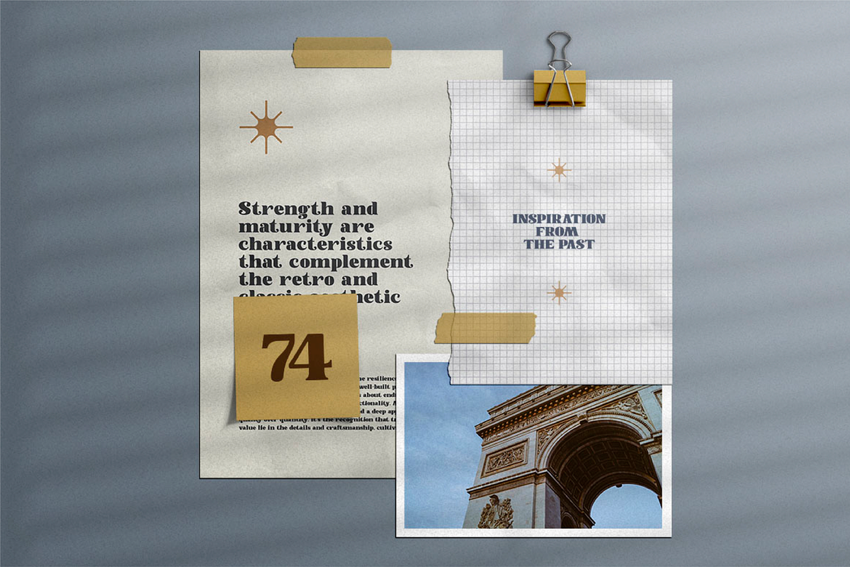 Rooney Retro Bold Serif Font, a Serif Font by Catalystco Studio (Photo 3 of 7)