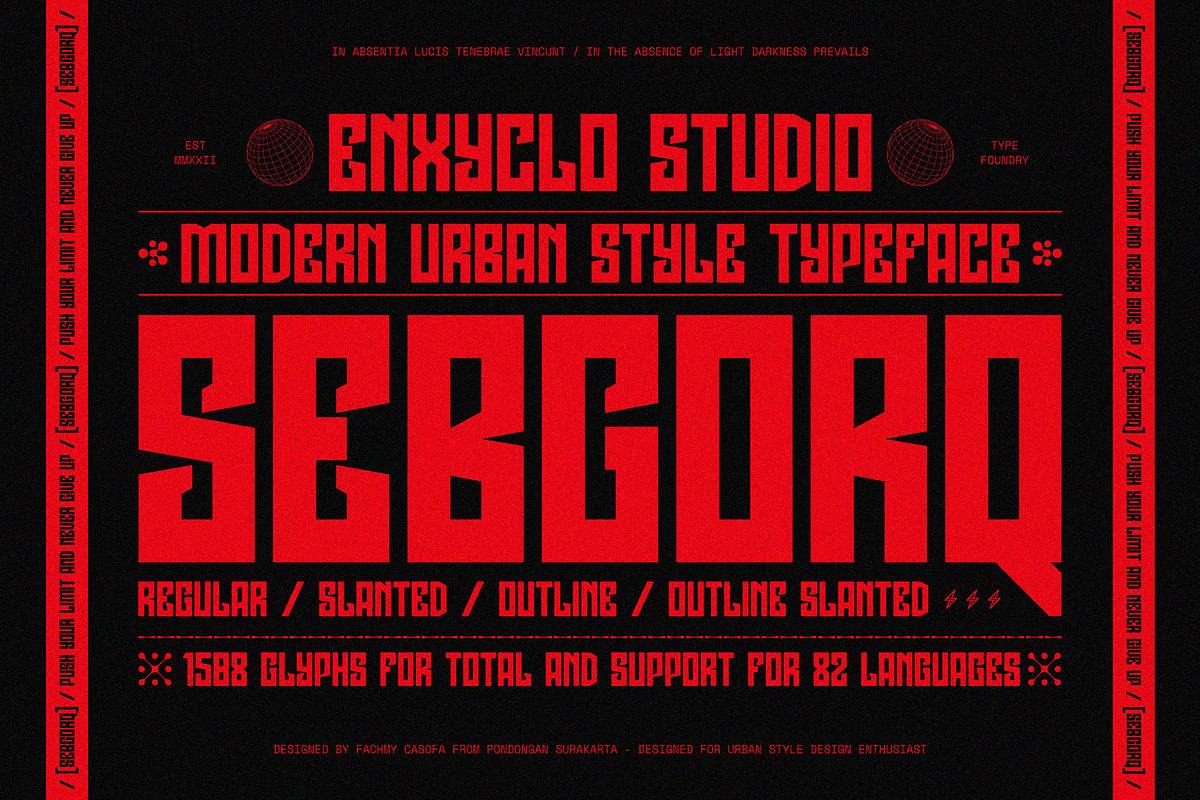 NCL Sebgorq - Urban Font, a Sans Serif Font by Enxyclo Studio (Photo 1 of 19)