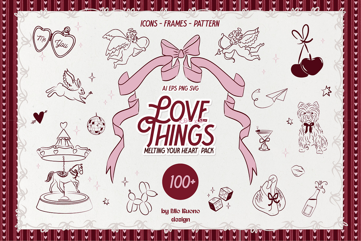 Love Things: icons, frames, patterns, an Object Graphic by Mio Buono (Photo 1 of 12)