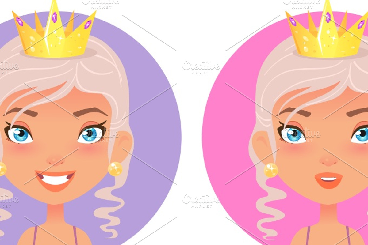 Logo Set - Princess Girl, an Illustration by Melisende Vector (Photo 2 of 2)