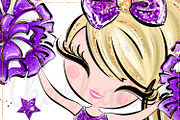 Cheerleader Hand Drawn Clipart, a Sport Illustration by Masha  Studio (Thumbnail 11 of 13)