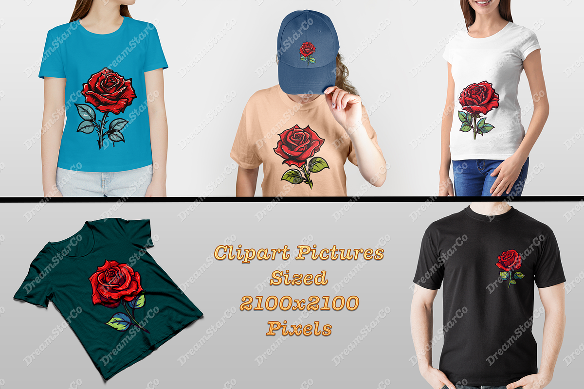 Red Rose clipart, an Object Graphic by DreamerStarCo (Photo 5 of 5)