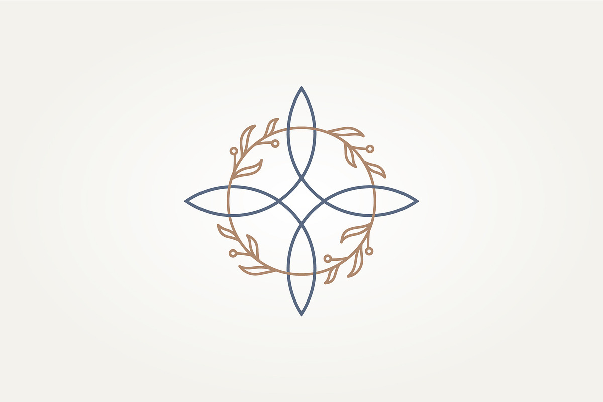 witch's knot with leaves around icon, a Branding & Logo Template by Blazybone (Photo 1 of 2)