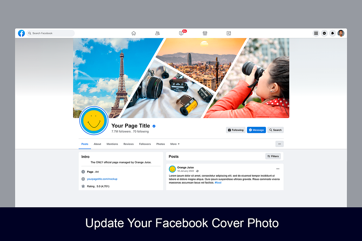 Canva Frame Facebook Cover Templates, a Mockup by Waliullah Solutions (Photo 4 of 6)