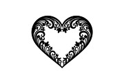 Floral Heart Frame Silhouette Pack, an Illustration by Artivon (Thumbnail 40 of 49)