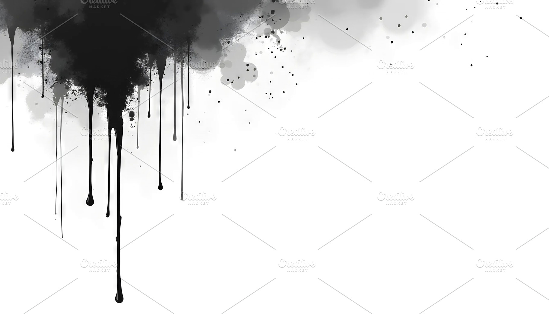 Ink Drips from Top Border, a Photo by LOGOCREATIVE