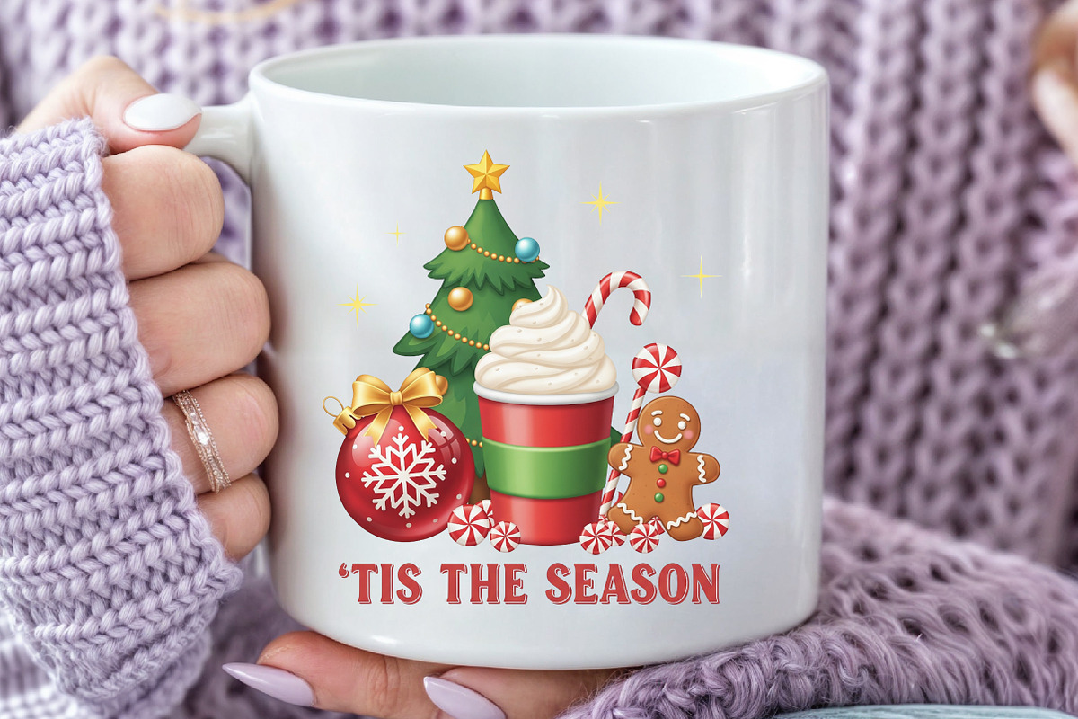 Tis the Season Christmas PNG, an Illustration by Black Bird Studio (Photo 3 of 4)
