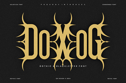 Doxog - Gothic Typeface Font, a Blackletter Font by QR Design Studio