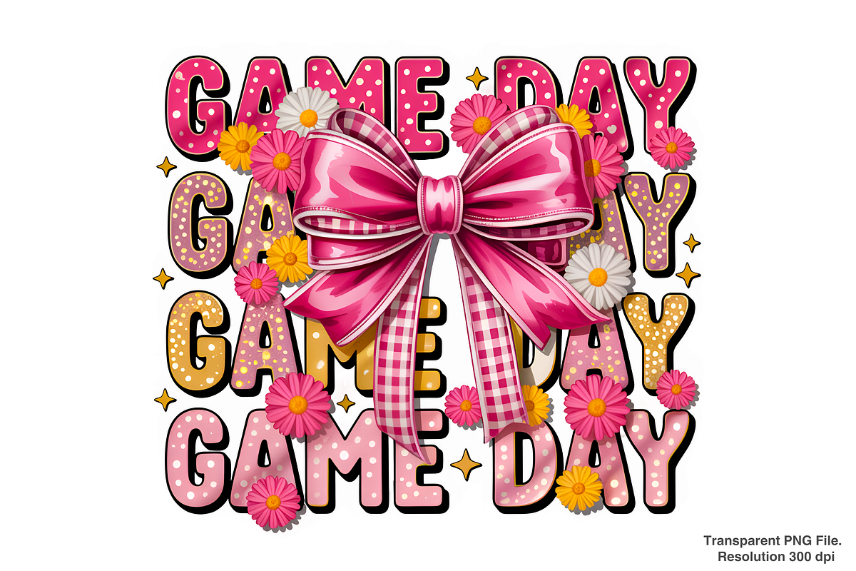 Game Day Coquette Football Png, a Graphic by Clipart Bloom (Photo 1 of 2)