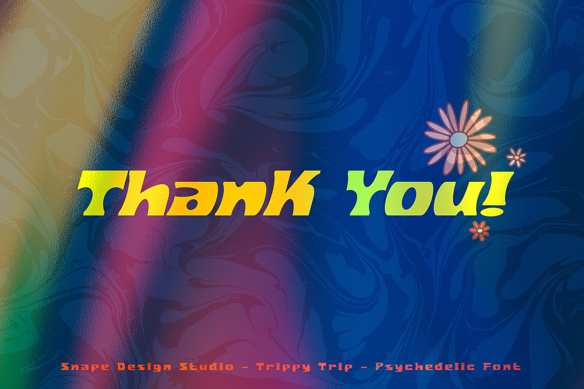 Trippy Trip - Psychedelic Font, a Font by Snape Design Studio (Photo 5 of 5)