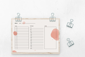 Printable Daily Planner In Peach