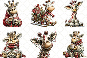 Winter Giraffe Clipart, an Illustration by Black Bird Studio (Thumbnail 3 of 6)