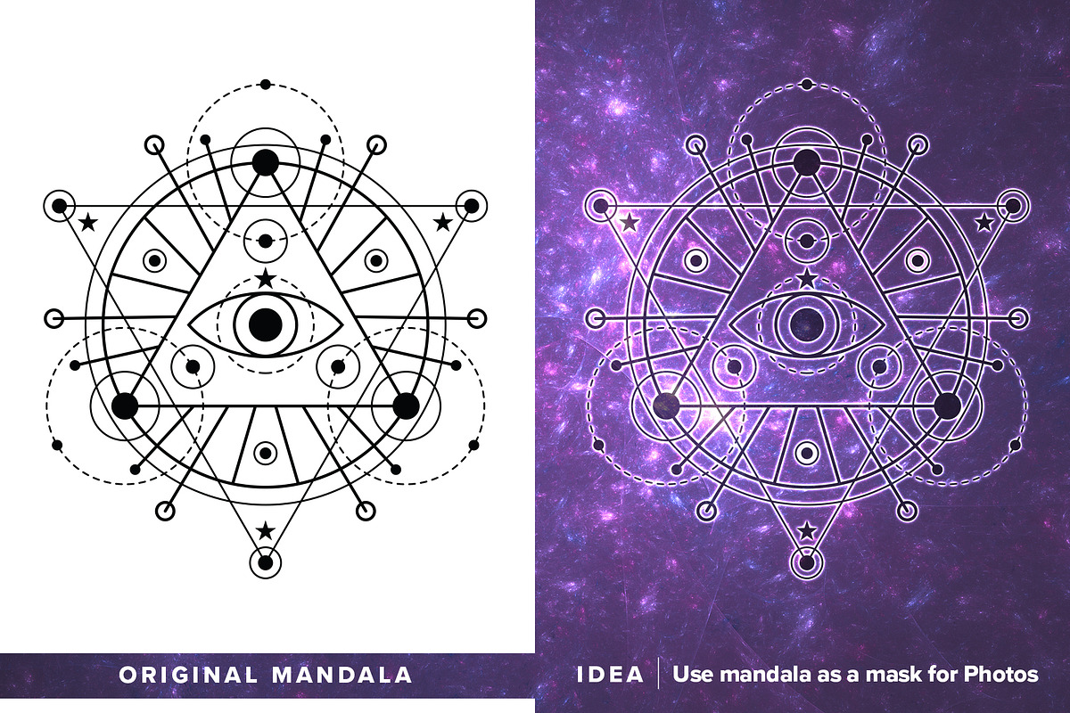 300 Vector Mandala Ornaments, a Decorative Illustration by pixaroma (Photo 41 of 49)