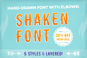 [30% off!] Shaken Font 5 Styles, a Font by Frisk Shop (Thumbnail 1 of 5)