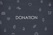 Donation thinline icons, an Outline Icon by Palau (Thumbnail 3 of 5)