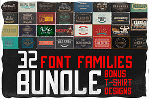 32 Fonts BUNDLE