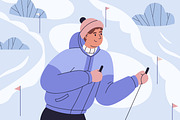 People doing winter sports set, a Sport Illustration by Good Studio (Thumbnail 2 of 5)