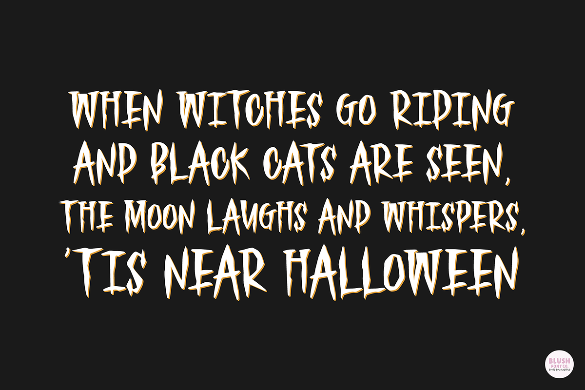 HAUNTED FOREST Creepy Halloween Font, a Font by Blush Font Co. (Photo 3 of 6)