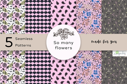 So many flowers digital patterns