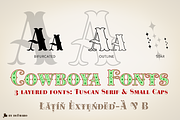 Cowboy Tuscan & Layered -3 fonts-, a Serif Font by deFharo (Thumbnail 3 of 7)