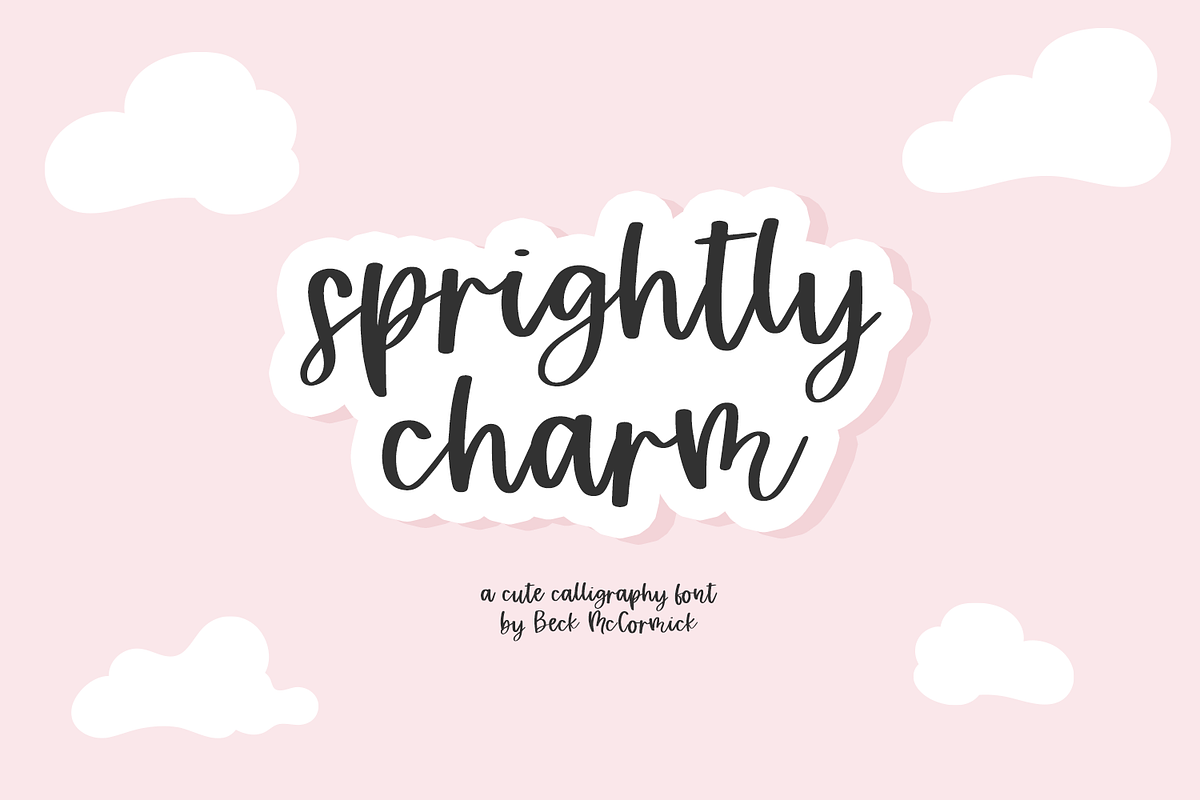 Sprightly Charm Script, a Handwritten Font by Beck McCormick (Photo 1 of 10)