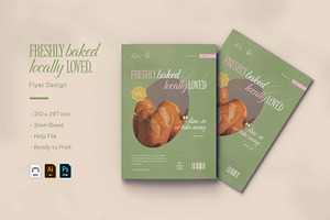 Freshly Baked Locally Loved - Flyer, a Flyer Template by VUNIRA