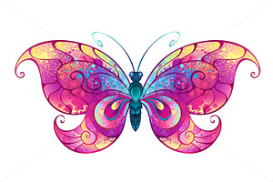 Painted Pink Butterfly