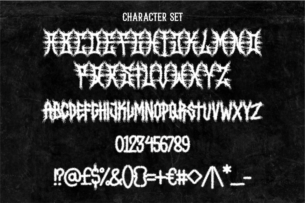 Black Grove Extreme Black Metal Font, a Blackletter Font by PutraCetol Studio (Photo 5 of 5)