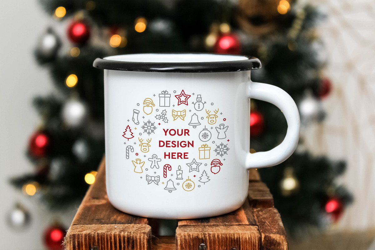 Enamel Mug Mockup #07, a Cups & Container Mockup by alexandeerco