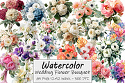 Wedding Flower Bouquet Clipart, an Illustration by Design Market (Thumbnail 1 of 4)