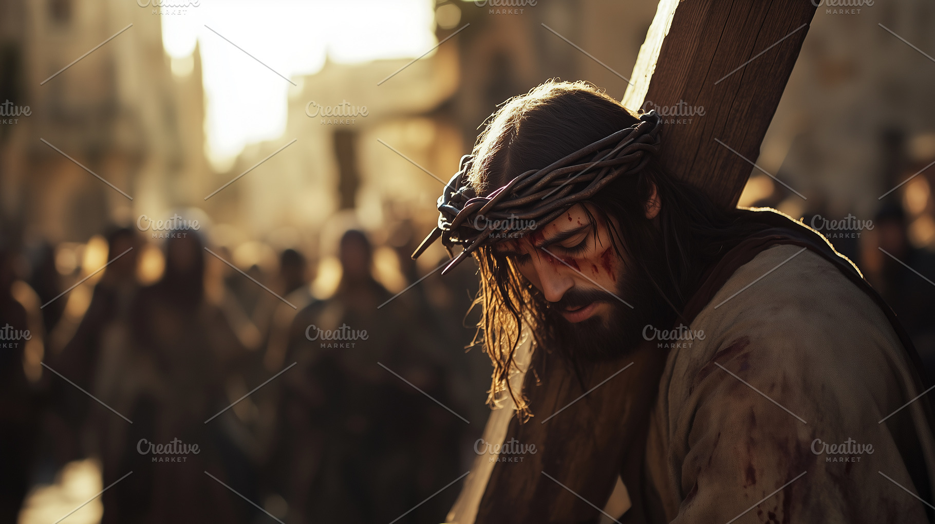 Jesus Christ carrying the cross, a Holiday Photo by MistyDay