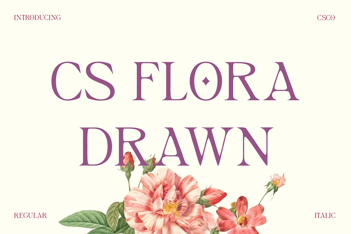 CS Flora Drawn, a Serif Font by Craft Supply Co. (Photo 1 of 8)