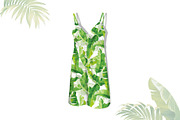 Banana palm leaves pattern. Vector., a Pattern Graphic by Anna Smirnova (Thumbnail 4 of 6)