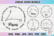 Zodiac Signs SVG Bundle, Astrology, an Illustration by NS Arts Shop (Thumbnail 1 of 6)