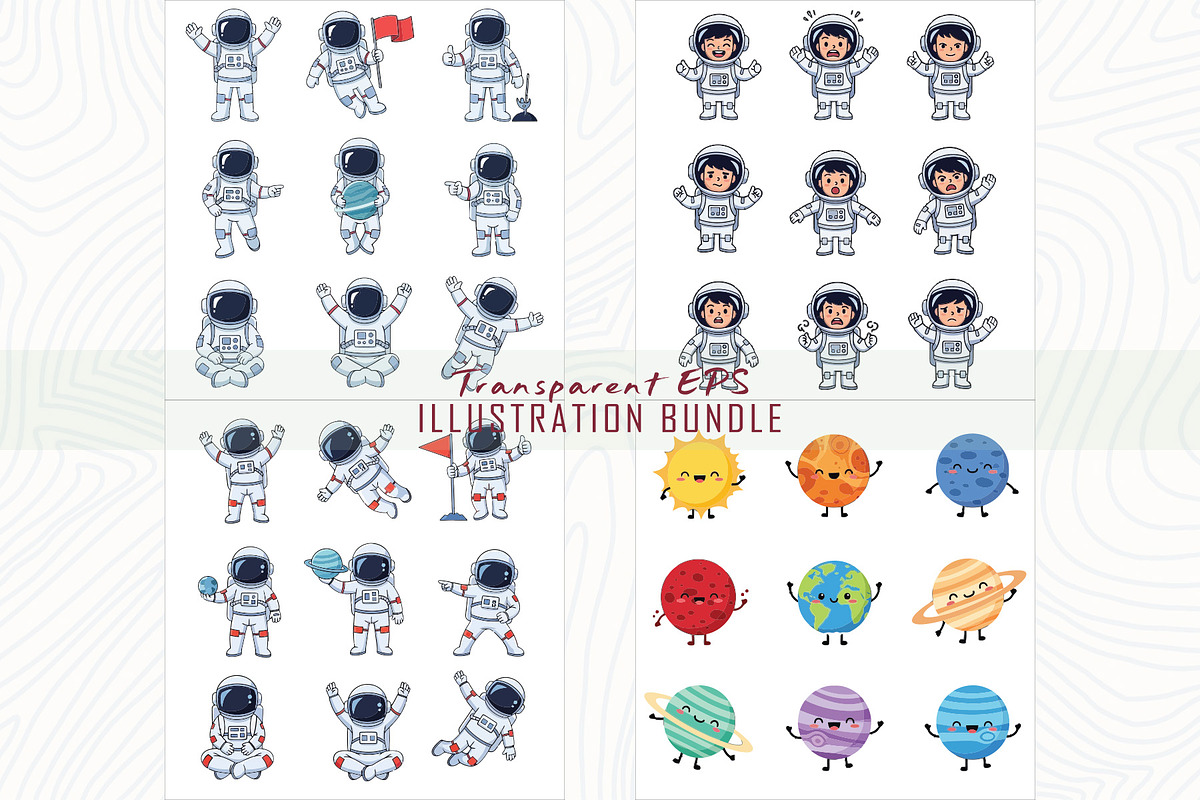 Cartoon planets illustration bundle, an Object Graphic by Sofia's Fashion (Photo 2 of 3)