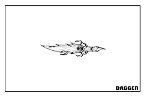 Dagger Black And White Illustration