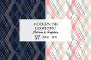 Modern 3D Geometric Pattern, a Pattern Graphic by StudioGlouna (Thumbnail 1 of 9)