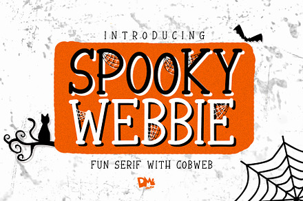 Spooky Webbie - Fun Serif with Web, a Slab Serif Font by Dm Studio