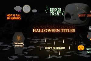 Halloween Titles DaVinci Resolve