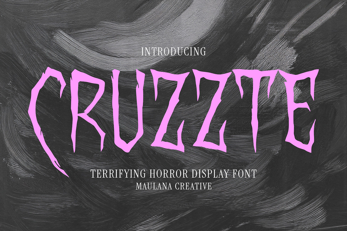 Cruzzte Terrifying Horror Display, a Blackletter Font by Maulana Creative (Photo 1 of 7)