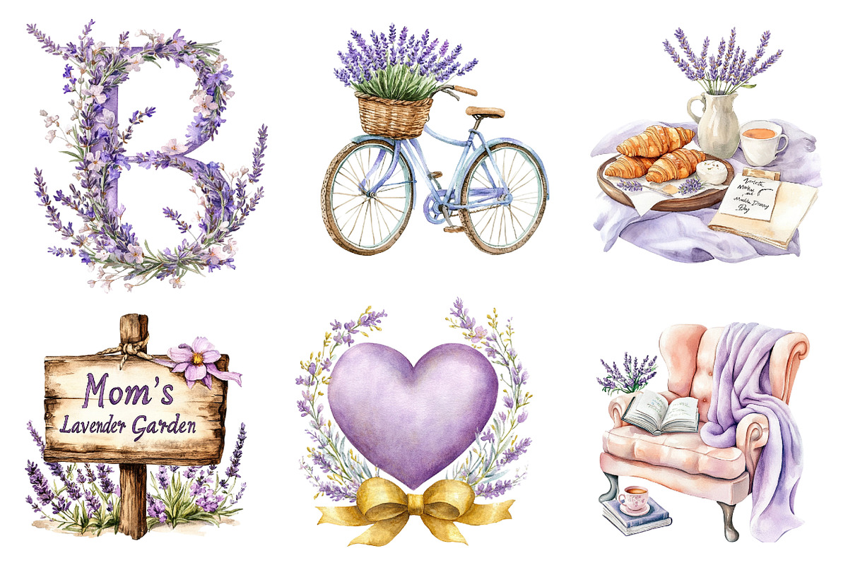 Lavender Mothers Day Clipart, an Illustration by CreationArt (Photo 5 of 5)