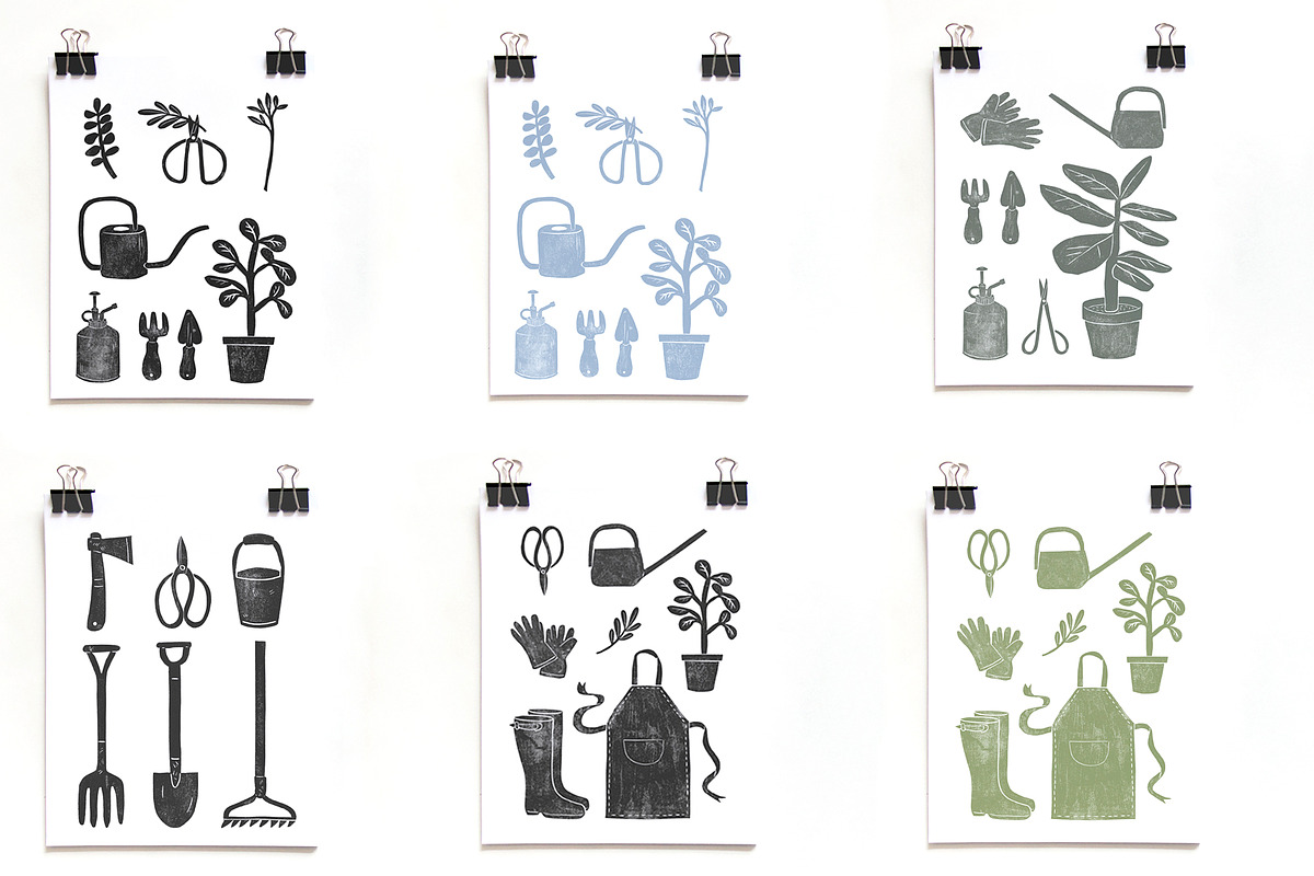 23 STYLISH GARDEN TOOLS, a Texture Illustration by Mii Lab (Photo 5 of 10)