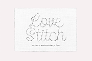 Love Stitch | Faux Embroidery Font, a Script Font by KA Designs (Thumbnail 1 of 11)