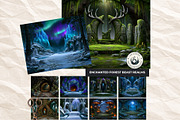 Crystal Beast Realms Backdrops, a Decorative Illustration by ThatsDesignArt (Thumbnail 9 of 15)
