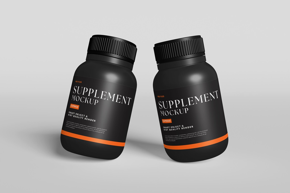 Supplement Bottle Mockup, a Packaging Mockup by GraphicWindow (Photo 4 of 6)